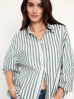 Oversized Button-Down Boyfriend Shirt