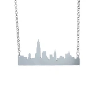 Skyline Laser-Cut Mirror Necklace