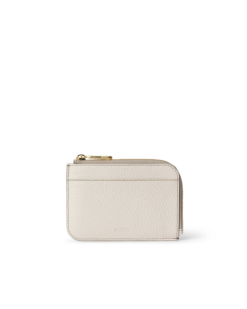 ECCO CARD CASE ZIPPED PEBBLED