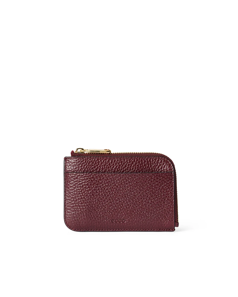 ECCO CARD CASE ZIPPED SHINE SOFT PEBBLED