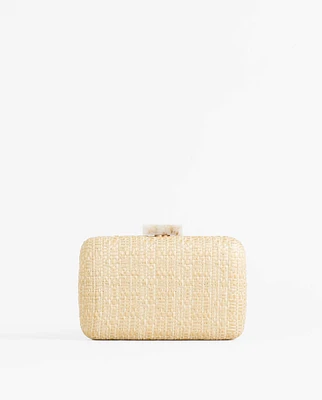 MALA CLUTCH RÁFIA APLIQUE CAREY