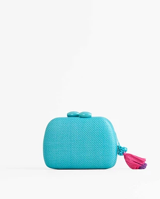 MALA CLUTCH RÁFIA PENDENTE