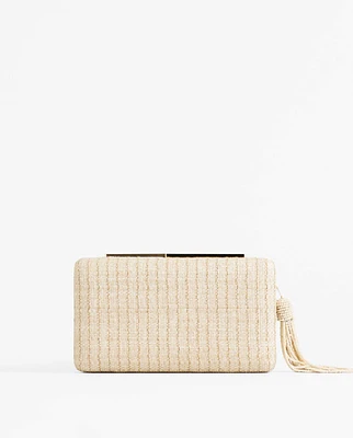 MALA CLUTCH RÁFIA PENDENTE