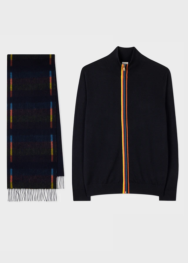 Paul Smith Navy Washable Merino Wool 