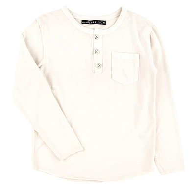 Creme Button Henley