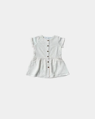 Cream Button Dress