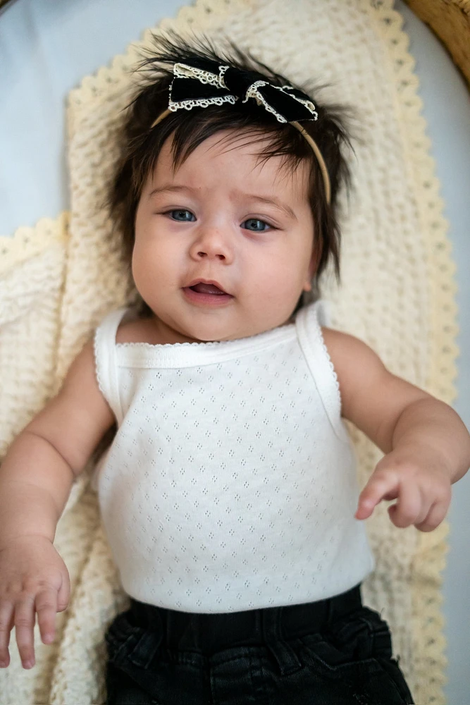 White Pointelle Tank Bodysuit