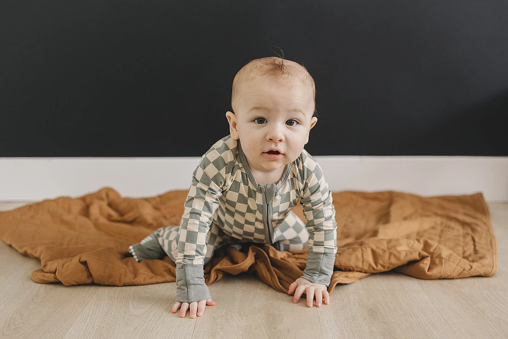 Green Checkered Bamboo Sleeper