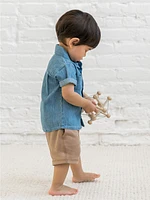 Chambray Graham Button Up Shirt