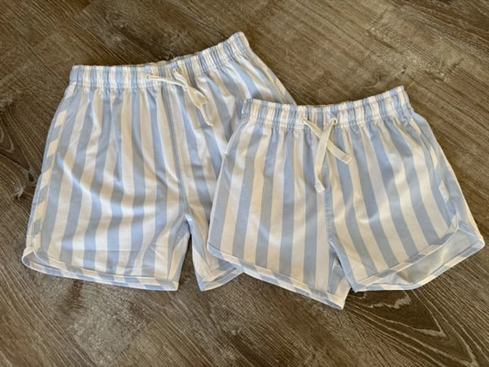 Blue Stripe Swim Trunk