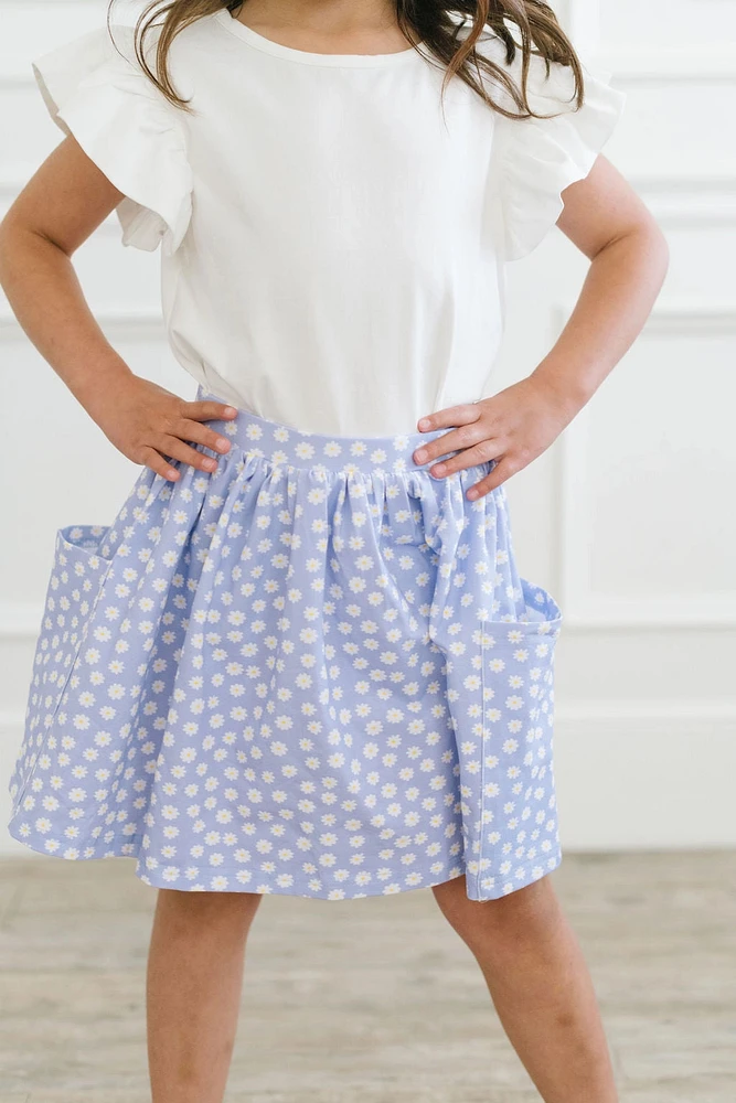 White Flutter Tee