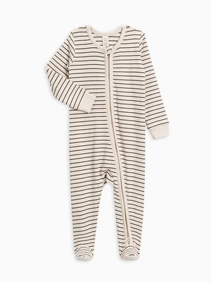 Jax Stripe Ribbed Organic Cotton Sleeper