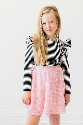 Bubblegum Sequin Twirl Skort