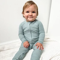 Ocean Ribbed Zip Romper