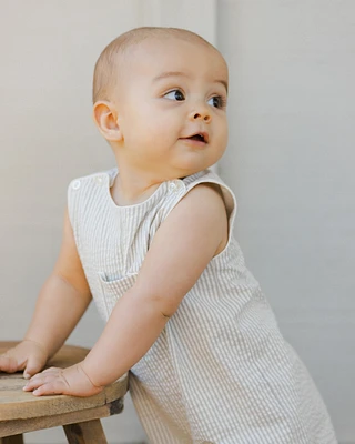 Sage Stripe Georgie Romper