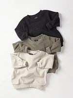 Army Green Waffle Crewneck