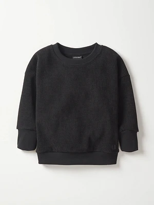 Black Waffle Crewneck