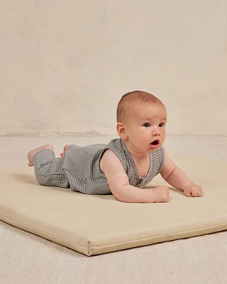 Blue Gingham Sleeveless Jumpsuit