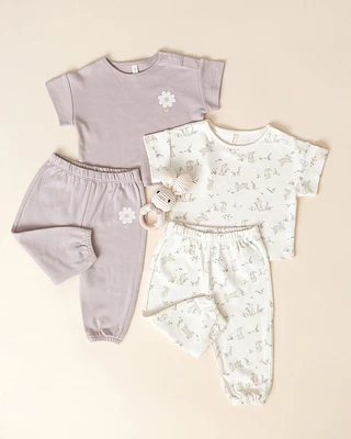 Daisy Lavender Tee + Pant Set
