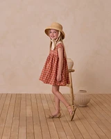 Poppy Check Collared Babydoll Dress