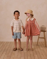 Poppy Check Collared Babydoll Dress