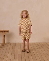 Marigold Check Terry Shorts