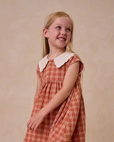 Poppy Check Collared Babydoll Dress