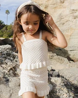 Ivory Crochet Tank Set