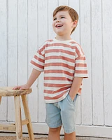 Poppy Stripe Relaxed Tee