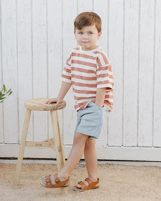 Poppy Stripe Relaxed Tee