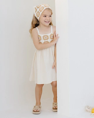 Marigold Daisy Crochet Dress