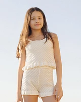 Ivory Crochet Tank Set