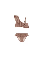 Mulberry Shimmer Skirted Bikini