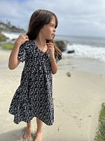 Black Ditsy Floral Dress