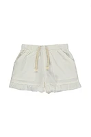 White Brynlee Ruffle Shorts