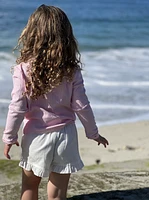 White Brynlee Ruffle Shorts