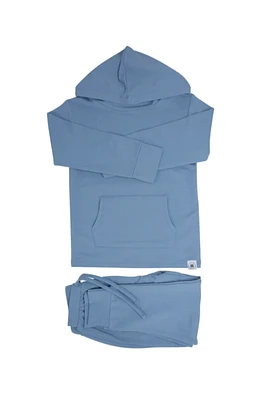 Blue Fog Hooded Jogger Set