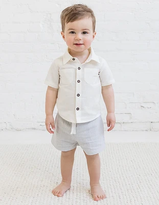 Mist Seersucker Shorts