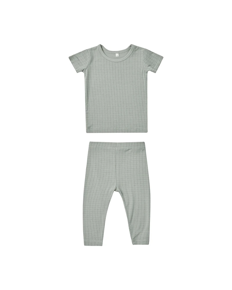 Grid Bamboo Pajama Set