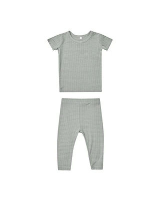 Grid Bamboo Pajama Set