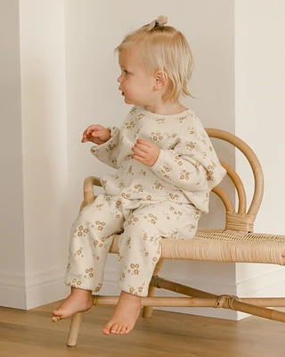 Honey Flower Waffle Slouch Set