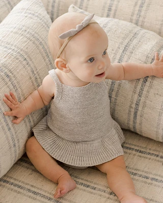 Periwinkle Knit Ruffle Romper