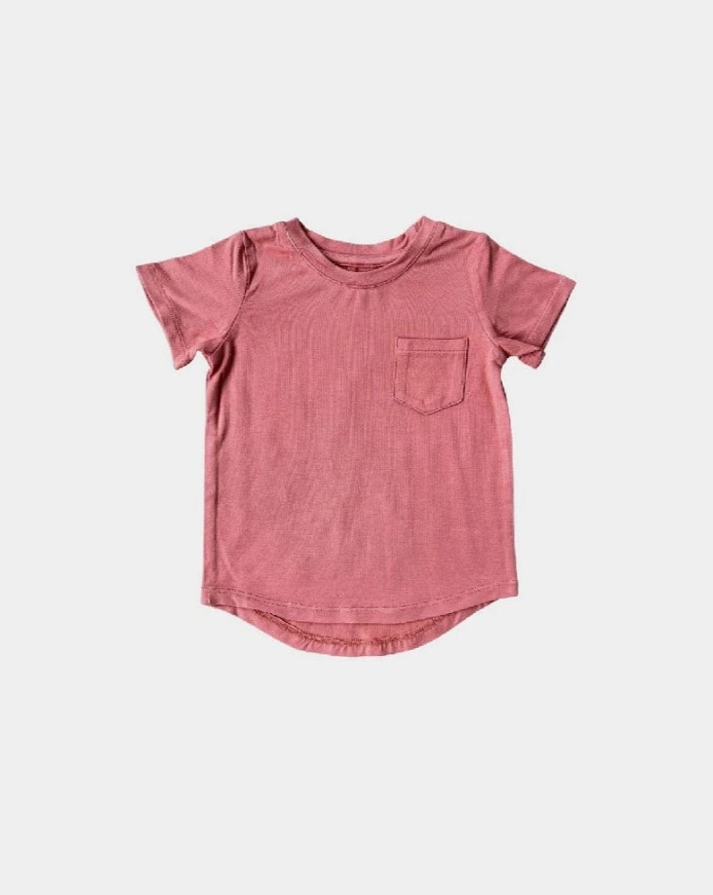 Dark Rose Bamboo Pocket Tee