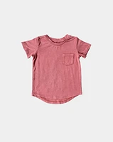 Dark Rose Bamboo Pocket Tee