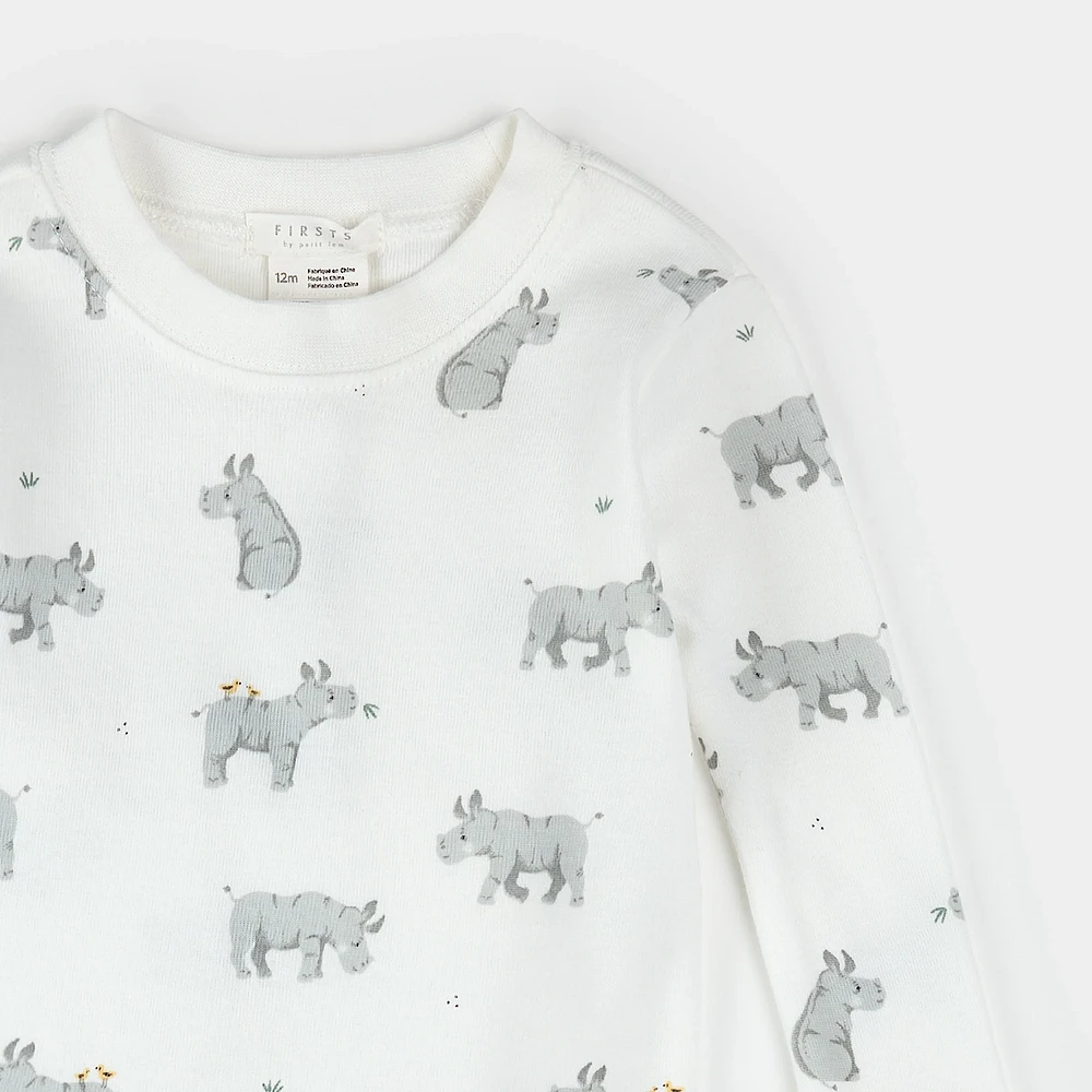 Rhino Pajama Set