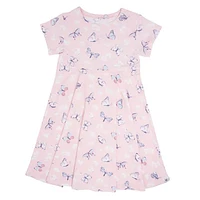 Pink Butterly Daisy Twirl Dress