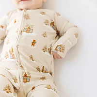 Gingerbread Zip Romper