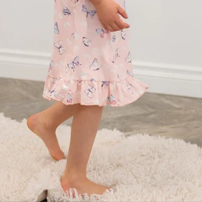 Pink Daisy Butterfly Night Gown