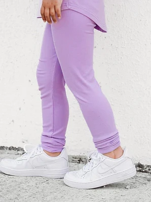 Lilac Neon Ribbed Leggings