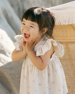 Vintage Rose Waffle Daisy Dress